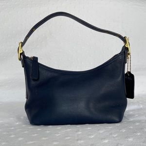 Vintage Coach Navy Leather Purse